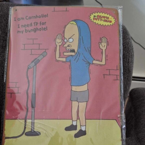 Beavis Tin Sign Still in Plastic - Picture 1 of 1